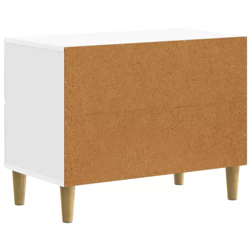  Éjjeliszekrény Magasfényű Fehér 62 x 34,5 x 48 cm Szerelt Fa