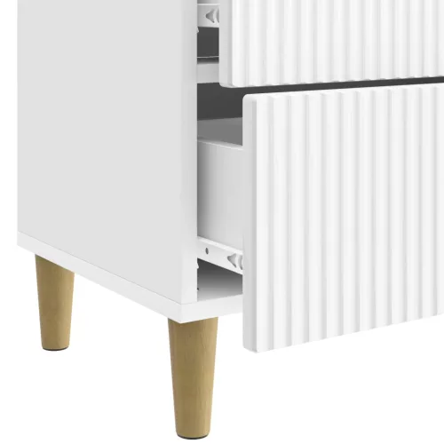  Éjjeliszekrény Magasfényű Fehér 62 x 34,5 x 48 cm Szerelt Fa