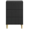  Éjjeliszekrény fiókkal Fekete 43 x 41 x 66,5 cm Szerelt Fa