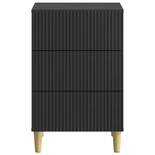  Éjjeliszekrény fiókkal Fekete 43 x 41 x 66,5 cm Szerelt Fa