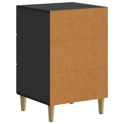  Éjjeliszekrény fiókkal Fekete 43 x 41 x 66,5 cm Szerelt Fa