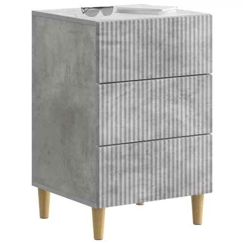  Éjjeliszekrény fiókkal Betonszürke 43 x 41 x 66,5 cm Szerelt Fa