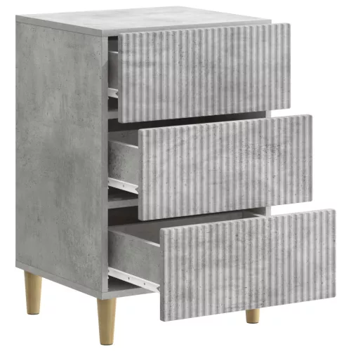  Éjjeliszekrény fiókkal Betonszürke 43 x 41 x 66,5 cm Szerelt Fa