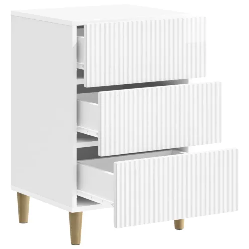  Éjjeliszekrény Magasfényű Fehér 43 x 41 x 66,5 cm Szerelt Fa