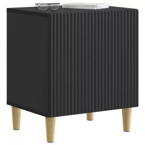  Éjjeliszekrény Fekete 43 x 34,5 x 50 cm Szerelt Fa