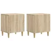  Éjjeliszekrény 2 pcs Sonoma Tölgy 43 x 34,5 x 50 cm Szerelt Fa