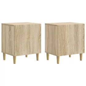    Éjjeliszekrény 2 pcs Sonoma Tölgy 43 x 34,5 x 50 cm Szerelt Fa