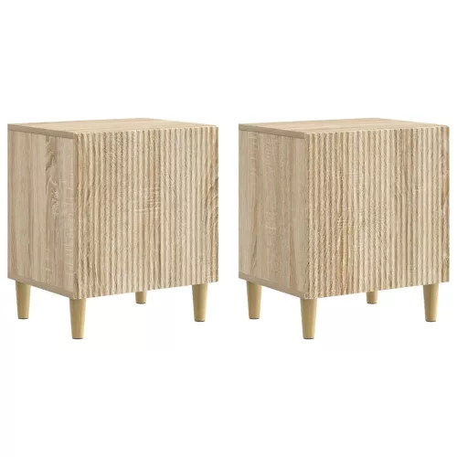  Éjjeliszekrény 2 pcs Sonoma Tölgy 43 x 34,5 x 50 cm Szerelt Fa