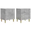  Éjjeliszekrény 2 pcs Betonszürke 43 x 34,5 x 50 cm Szerelt Fa