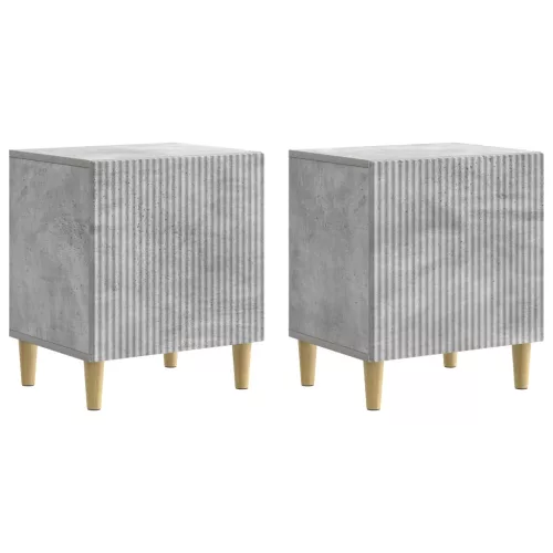  Éjjeliszekrény 2 pcs Betonszürke 43 x 34,5 x 50 cm Szerelt Fa
