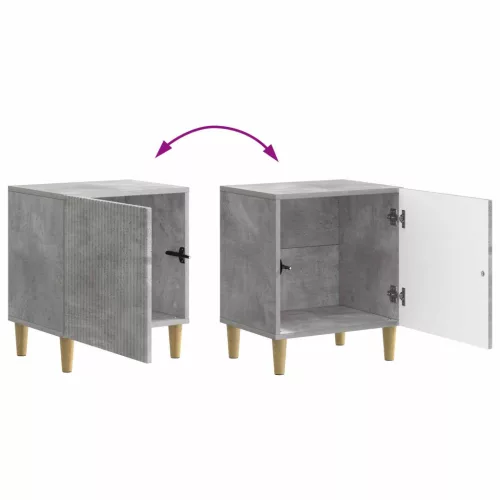  Éjjeliszekrény 2 pcs Betonszürke 43 x 34,5 x 50 cm Szerelt Fa
