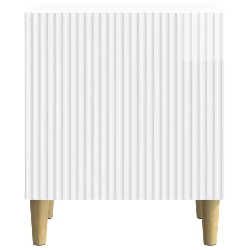  Éjjeliszekrény Magasfényű Fehér 43 x 34,5 x 50 cm Szerelt Fa