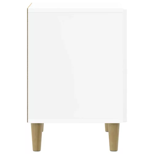  Éjjeliszekrény Magasfényű Fehér 43 x 34,5 x 50 cm Szerelt Fa
