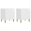  Éjjeliszekrény 2 pcs Magasfényű Fehér 43 x 34,5 x 50 cm
