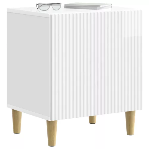  Éjjeliszekrény 2 pcs Magasfényű Fehér 43 x 34,5 x 50 cm