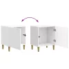  Éjjeliszekrény 2 pcs Magasfényű Fehér 43 x 34,5 x 50 cm