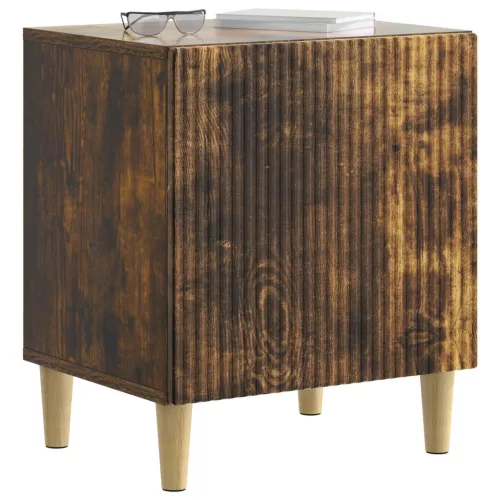  Éjjeliszekrény 2 pcs Füstös Tölgy 43 x 34,5 x 50 cm Szerelt Fa