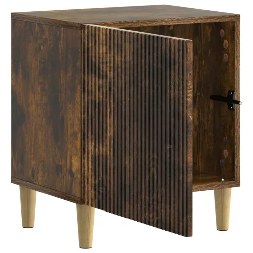  Éjjeliszekrény 2 pcs Füstös Tölgy 43 x 34,5 x 50 cm Szerelt Fa