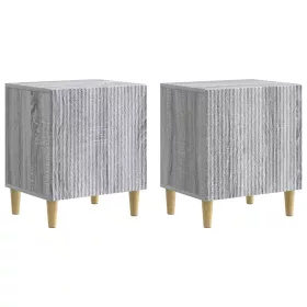   Éjjeliszekrény 2 pcs Szürke Sonoma 43 x 34,5 x 50 cm Szerelt Fa
