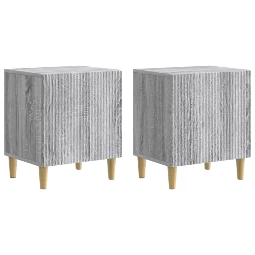  Éjjeliszekrény 2 pcs Szürke Sonoma 43 x 34,5 x 50 cm Szerelt Fa
