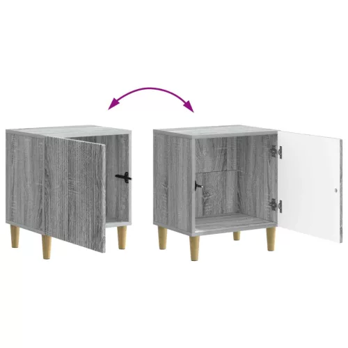  Éjjeliszekrény 2 pcs Szürke Sonoma 43 x 34,5 x 50 cm Szerelt Fa