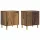  Éjjeliszekrény 2 pcs Antik Fa 43 x 34,5 x 50 cm Szerelt Fa