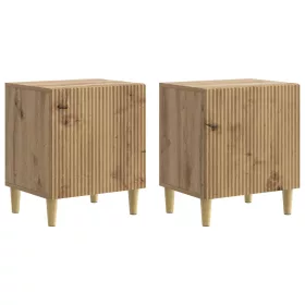  Éjjeliszekrény 2 pcs Kézműves Tölgy 43 x 34,5 x 50 cm