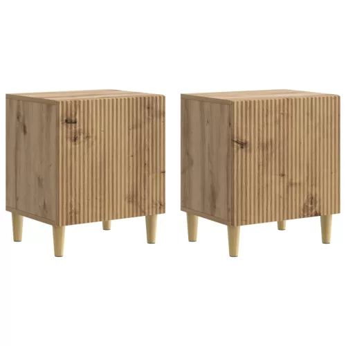  Éjjeliszekrény 2 pcs Kézműves Tölgy 43 x 34,5 x 50 cm