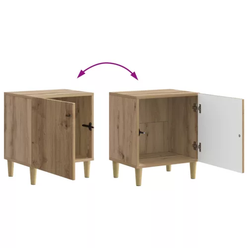  Éjjeliszekrény 2 pcs Kézműves Tölgy 43 x 34,5 x 50 cm