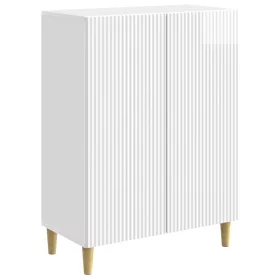  Széf Magasfényű Fehér 66 x 34,5 x 90 cm Szerelt Fa