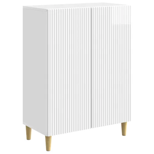  Széf Magasfényű Fehér 66 x 34,5 x 90 cm Szerelt Fa