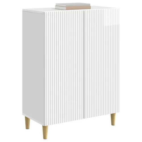  Széf Magasfényű Fehér 66 x 34,5 x 90 cm Szerelt Fa