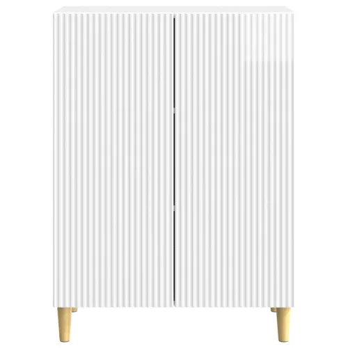  Széf Magasfényű Fehér 66 x 34,5 x 90 cm Szerelt Fa