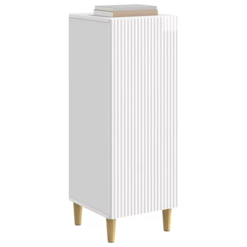  Széf Magasfényű Fehér 33 x 34,5 x 90 cm Szerelt Fa