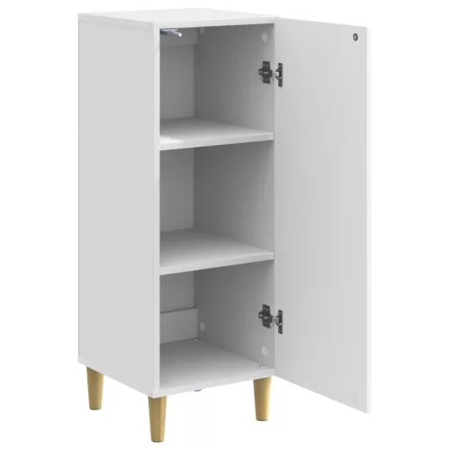  Széf Magasfényű Fehér 33 x 34,5 x 90 cm Szerelt Fa