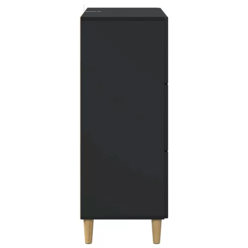  Fiókos szekrény Fekete 66 x 34,5 x 90 cm Szerelt Fa