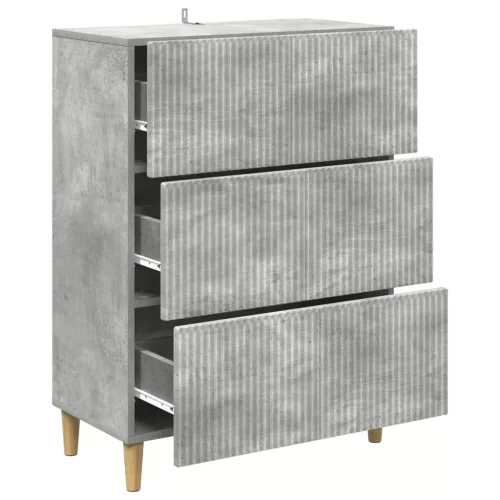  Fiókos szekrény Betonszürke 66 x 34,5 x 90 cm Szerelt Fa