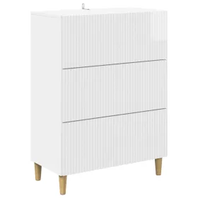    Fiókos szekrény Magasfényű Fehér 66 x 34,5 x 90 cm Szerelt Fa