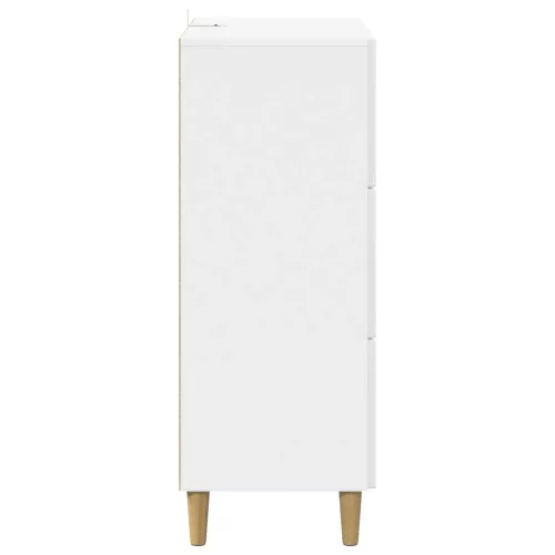  Fiókos szekrény Magasfényű Fehér 66 x 34,5 x 90 cm Szerelt Fa