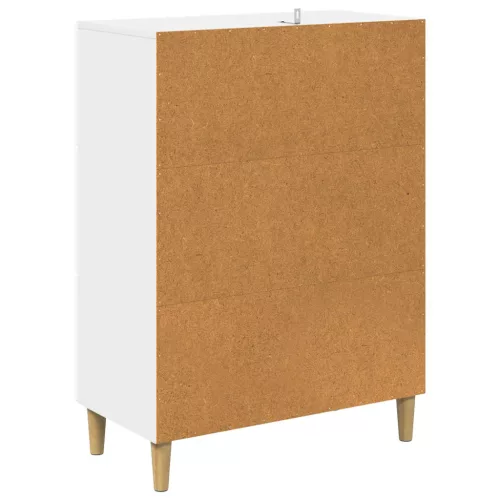  Fiókos szekrény Magasfényű Fehér 66 x 34,5 x 90 cm Szerelt Fa