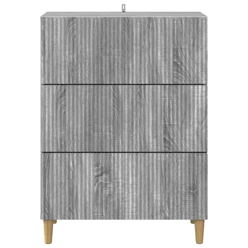  Fiókos szekrény Szürke Sonoma 66 x 34,5 x 90 cm Szerelt Fa