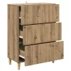  Fiókos szekrény Kézműves Tölgy 66 x 34,5 x 90 cm Szerelt Fa