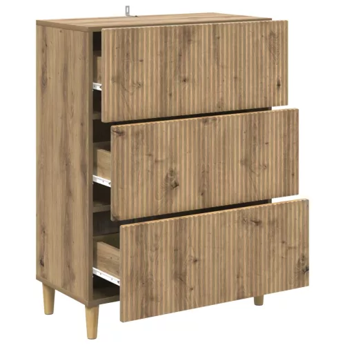  Fiókos szekrény Kézműves Tölgy 66 x 34,5 x 90 cm Szerelt Fa