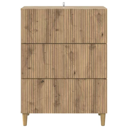  Fiókos szekrény Kézműves Tölgy 66 x 34,5 x 90 cm Szerelt Fa