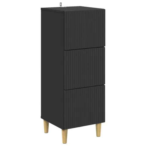  Fiókos szekrény Fekete 33 x 34,5 x 90 cm Szerelt Fa