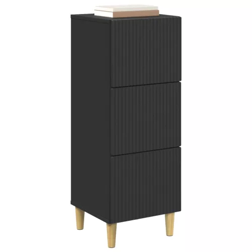  Fiókos szekrény Fekete 33 x 34,5 x 90 cm Szerelt Fa