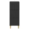  Fiókos szekrény Fekete 33 x 34,5 x 90 cm Szerelt Fa