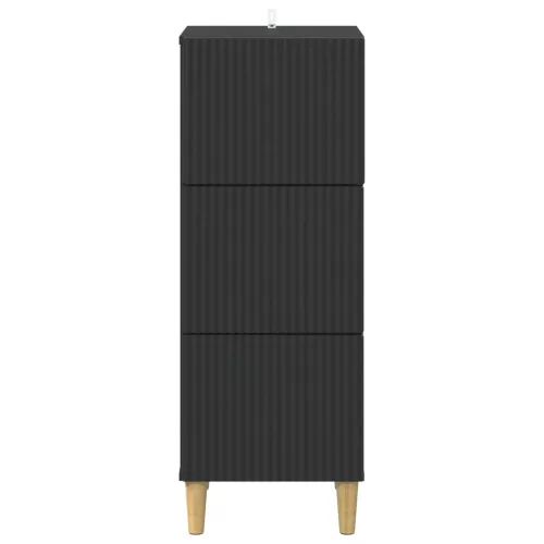  Fiókos szekrény Fekete 33 x 34,5 x 90 cm Szerelt Fa