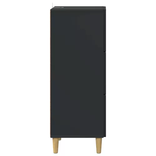  Fiókos szekrény Fekete 33 x 34,5 x 90 cm Szerelt Fa