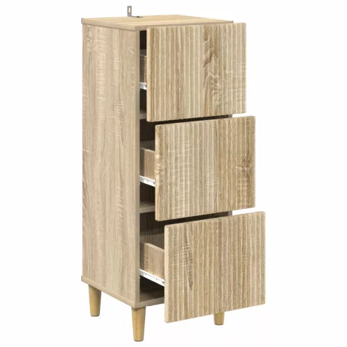  Fiókos szekrény Sonoma Tölgy 33 x 34,5 x 90 cm Szerelt Fa